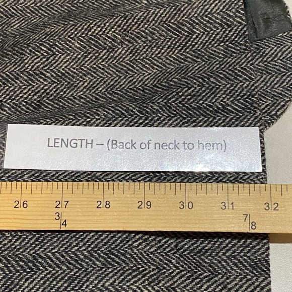 Mens 100% Shetland Wool Blazer Sport Coat Towncraft 42L Gray Herringbone Classic - Picture 11 of 13